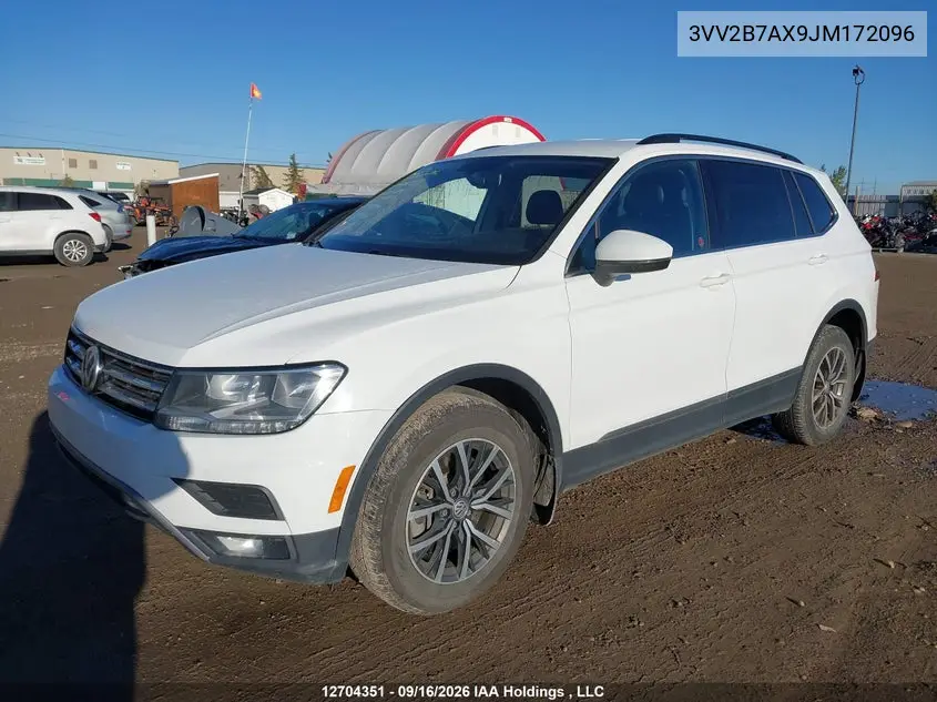 2018 VOLKSWAGEN TIGUAN VIN 3VV2B7AX9JM172096 — фото 2