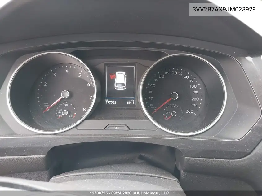 2018 VOLKSWAGEN TIGUAN VIN 3VV2B7AX9JM023929 — фото 11