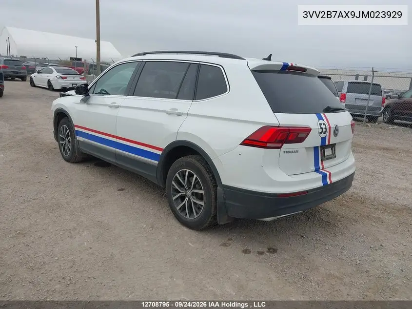 2018 VOLKSWAGEN TIGUAN VIN 3VV2B7AX9JM023929 — фото 3