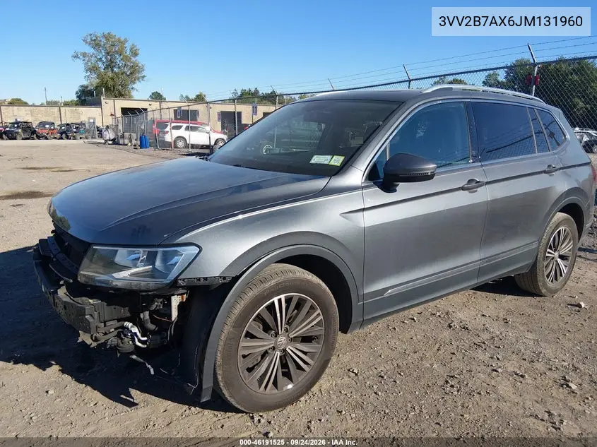 2018 VOLKSWAGEN TIGUAN VIN 3VV2B7AX6JM131960 — фото 2