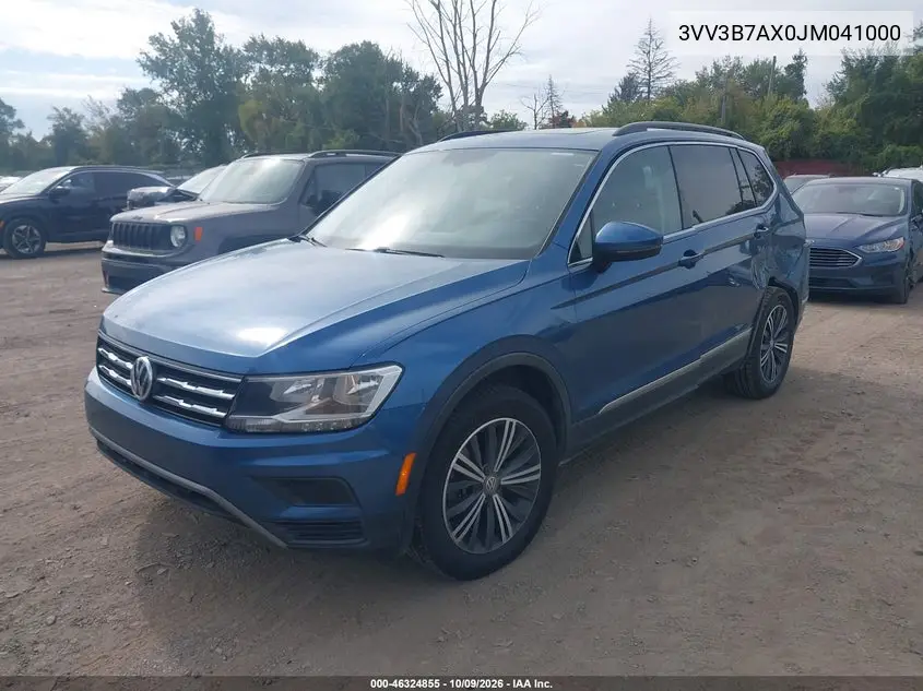 2018 VOLKSWAGEN TIGUAN VIN 3VV3B7AX0JM041000 — фото 2