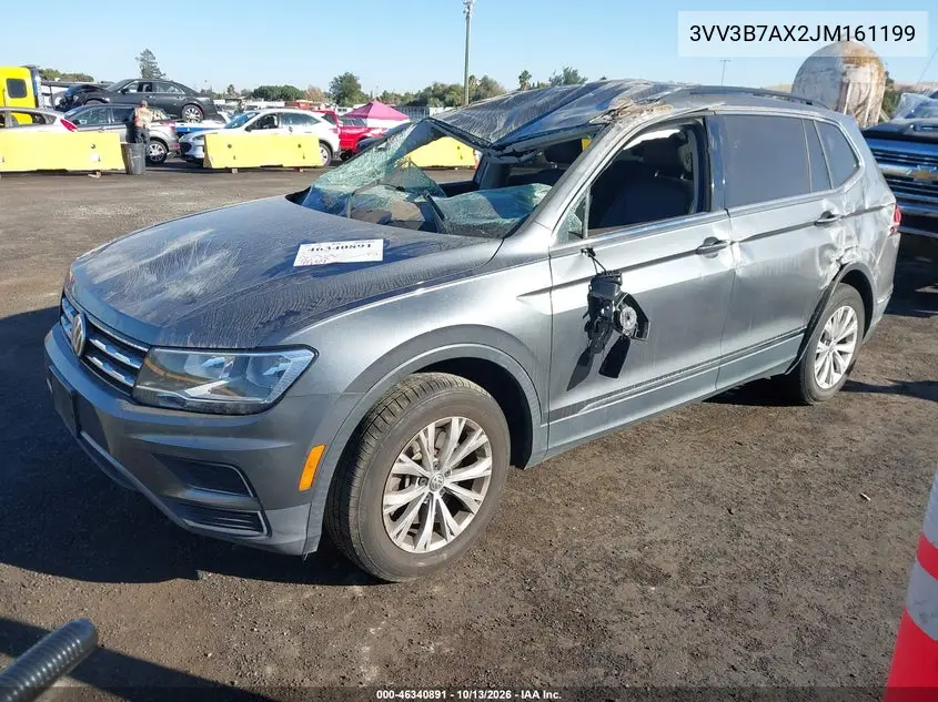 2018 VOLKSWAGEN TIGUAN VIN 3VV3B7AX2JM161199 — фото 2