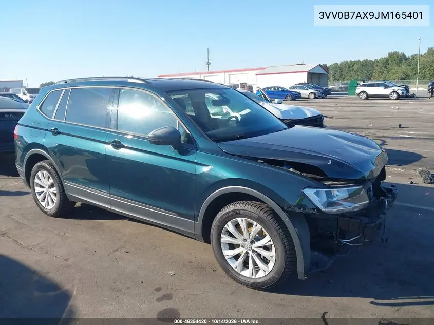 VOLKSWAGEN TIGUAN 2018, VIN 3VV0B7AX9JM165401