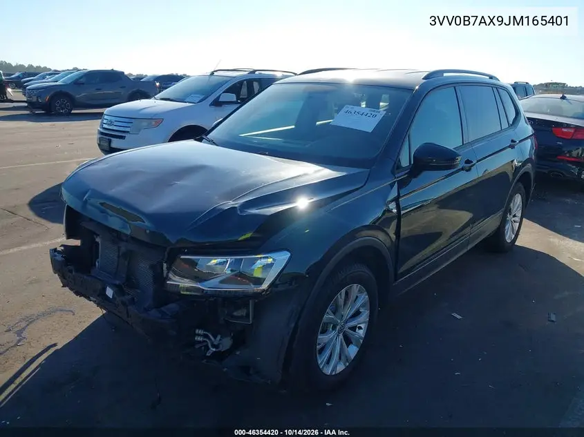 2018 VOLKSWAGEN TIGUAN VIN 3VV0B7AX9JM165401 — фото 2