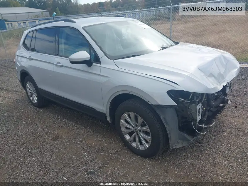 VOLKSWAGEN TIGUAN 2018, VIN 3VV0B7AX6JM068303