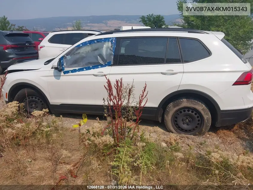 2019 VOLKSWAGEN TIGUAN VIN 3VV0B7AX4KM015343 — фото 14