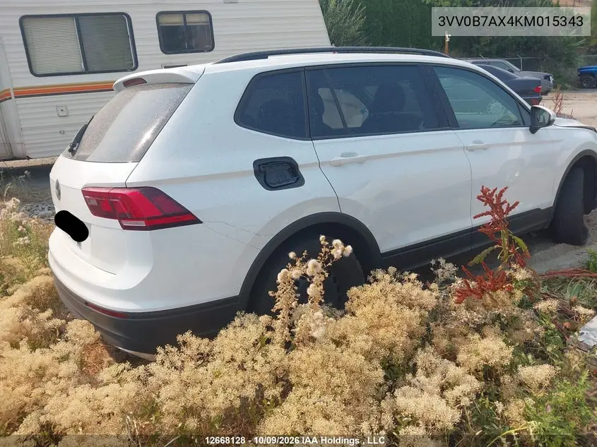 2019 VOLKSWAGEN TIGUAN VIN 3VV0B7AX4KM015343 — фото 4