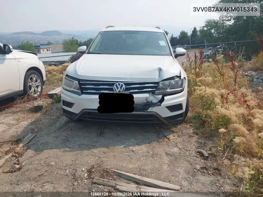 2019 VOLKSWAGEN TIGUAN VIN 3VV0B7AX4KM015343 — фото 6
