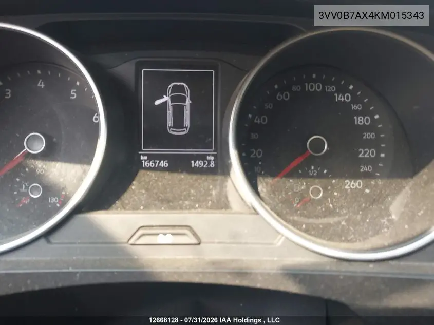2019 VOLKSWAGEN TIGUAN VIN 3VV0B7AX4KM015343 — фото 7
