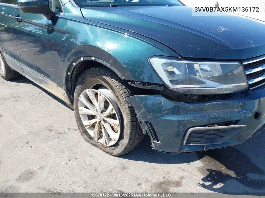 2019 VOLKSWAGEN TIGUAN VIN 3VV0B7AX5KM136172 — фото 6