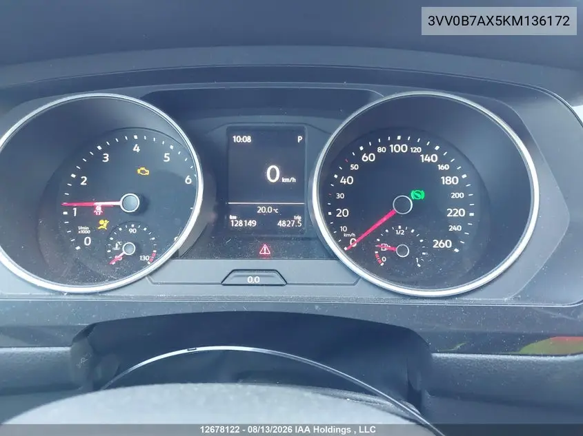 2019 VOLKSWAGEN TIGUAN VIN 3VV0B7AX5KM136172 — фото 7