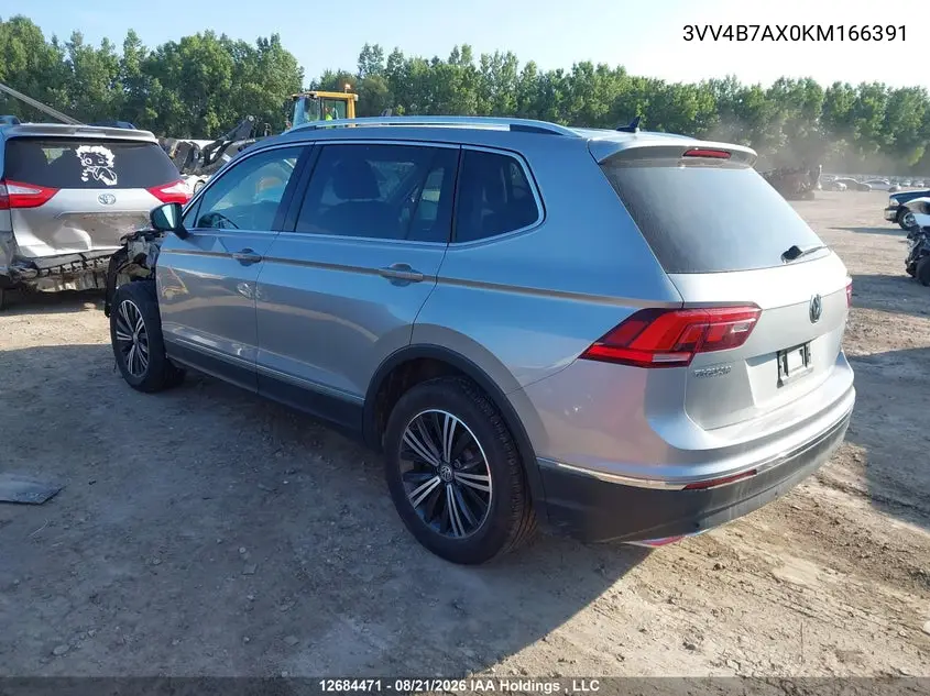 2019 VOLKSWAGEN TIGUAN VIN 3VV4B7AX0KM166391 — фото 3