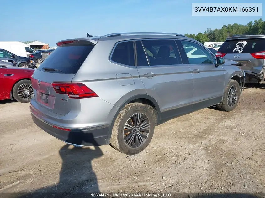 2019 VOLKSWAGEN TIGUAN VIN 3VV4B7AX0KM166391 — фото 4