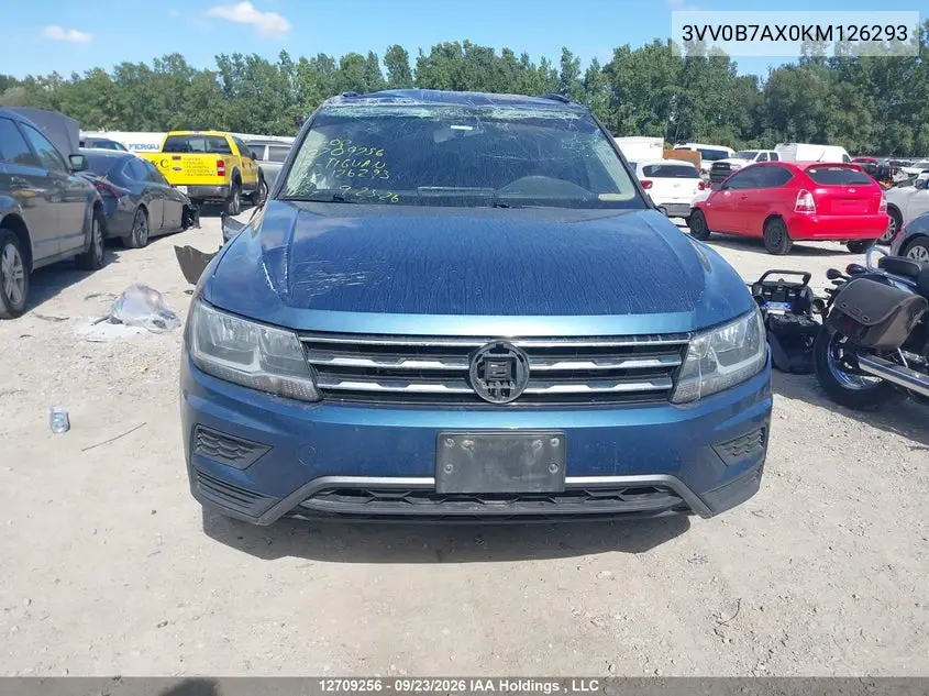 2019 VOLKSWAGEN TIGUAN VIN 3VV0B7AX0KM126293 — фото 12