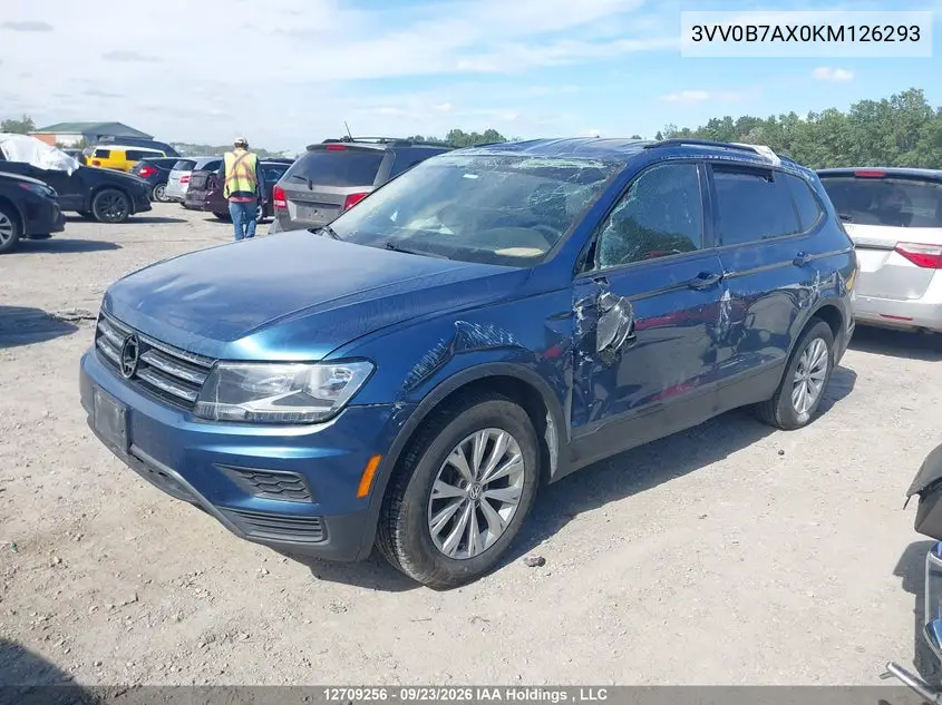2019 VOLKSWAGEN TIGUAN VIN 3VV0B7AX0KM126293 — фото 2