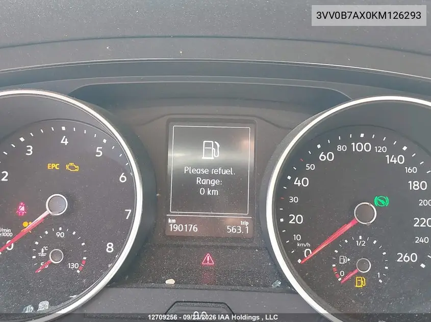 2019 VOLKSWAGEN TIGUAN VIN 3VV0B7AX0KM126293 — фото 7