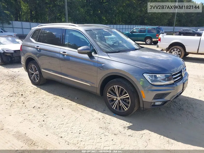 VOLKSWAGEN TIGUAN 2019, VIN 3VV2B7AX9KM182144