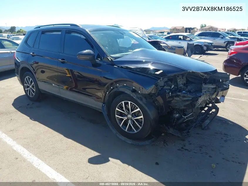 VOLKSWAGEN TIGUAN 2019, VIN 3VV2B7AX8KM186525