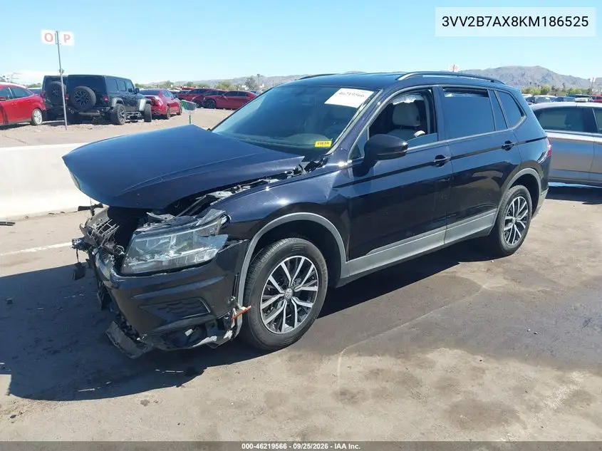 2019 VOLKSWAGEN TIGUAN VIN 3VV2B7AX8KM186525 — фото 2