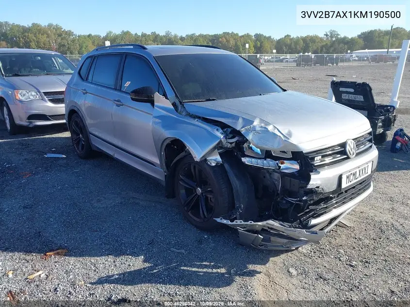 VOLKSWAGEN TIGUAN 2019, VIN 3VV2B7AX1KM190500