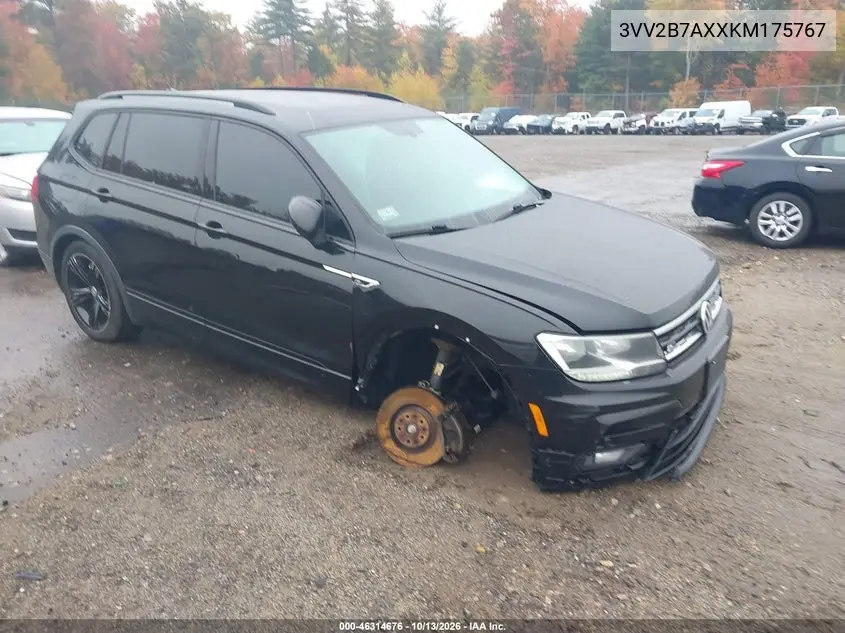 VOLKSWAGEN TIGUAN 2019, VIN 3VV2B7AXXKM175767
