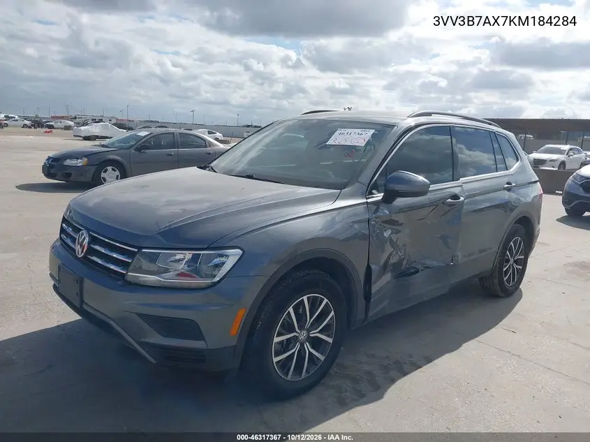 2019 VOLKSWAGEN TIGUAN VIN 3VV3B7AX7KM184284 — фото 2