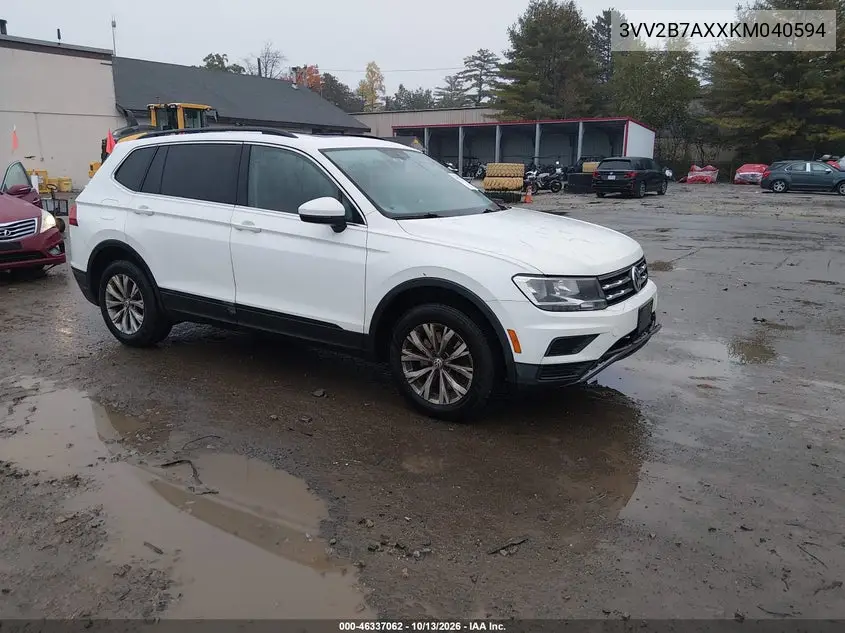 VOLKSWAGEN TIGUAN 2019, VIN 3VV2B7AXXKM040594