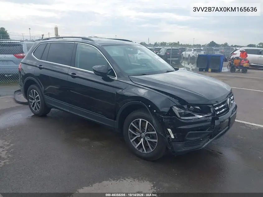 VOLKSWAGEN TIGUAN 2019, VIN 3VV2B7AX0KM165636