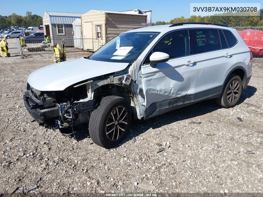 2019 VOLKSWAGEN TIGUAN VIN 3VV3B7AX9KM030708 — фото 2