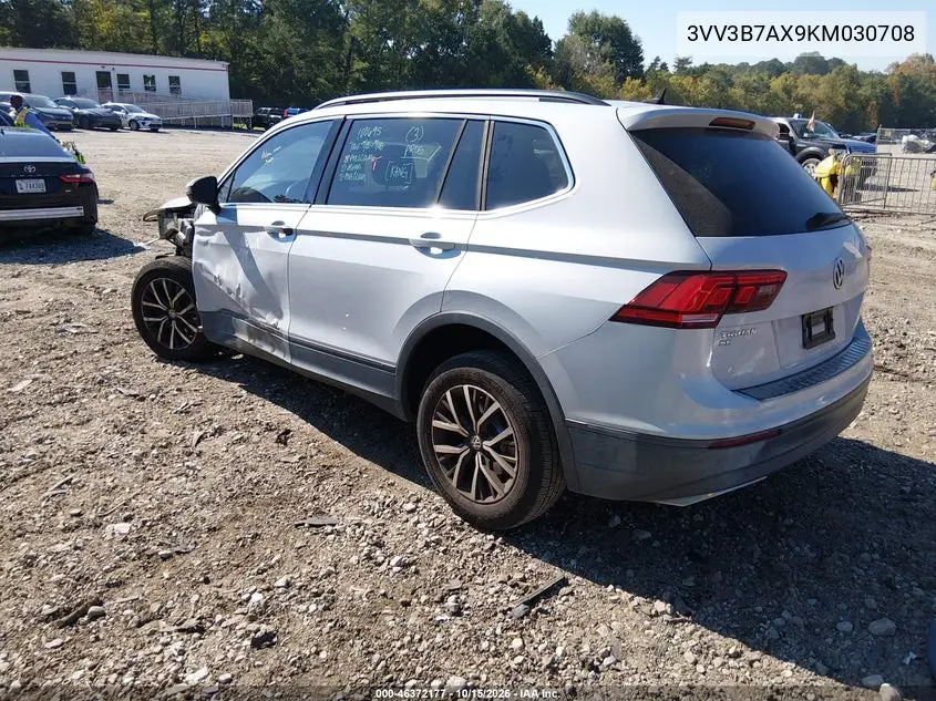 2019 VOLKSWAGEN TIGUAN VIN 3VV3B7AX9KM030708 — фото 3