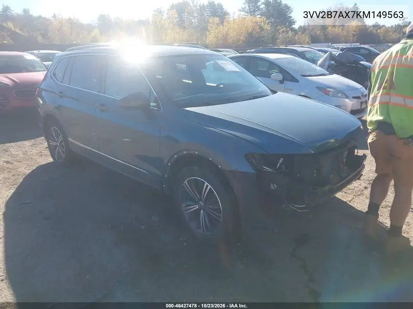 VOLKSWAGEN TIGUAN 2019, VIN 3VV2B7AX7KM149563