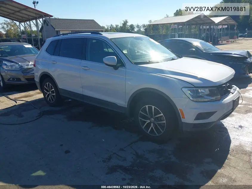 VOLKSWAGEN TIGUAN 2019, VIN 3VV2B7AX7KM019881