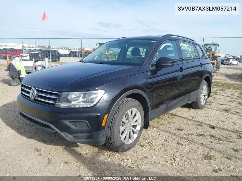 2020 VOLKSWAGEN TIGUAN VIN 3VV0B7AX3LM057214 — фото 2