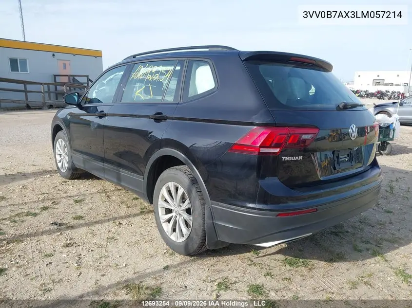 2020 VOLKSWAGEN TIGUAN VIN 3VV0B7AX3LM057214 — фото 3