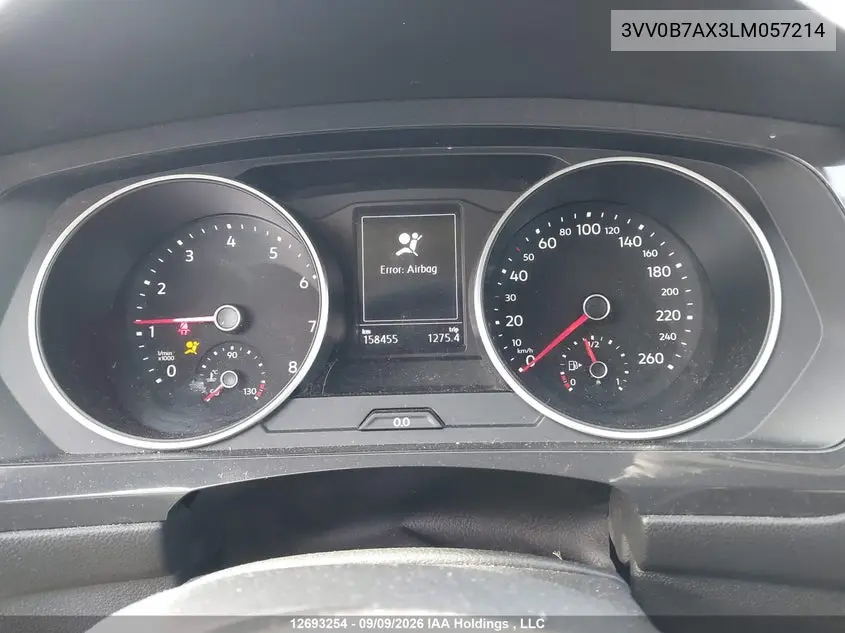 2020 VOLKSWAGEN TIGUAN VIN 3VV0B7AX3LM057214 — фото 7