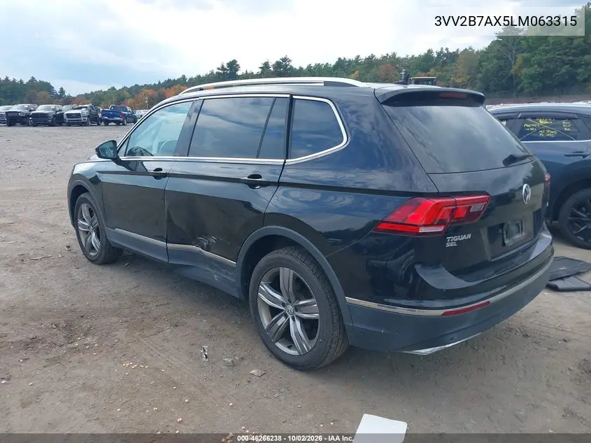 2020 VOLKSWAGEN TIGUAN VIN 3VV2B7AX5LM063315 — фото 3