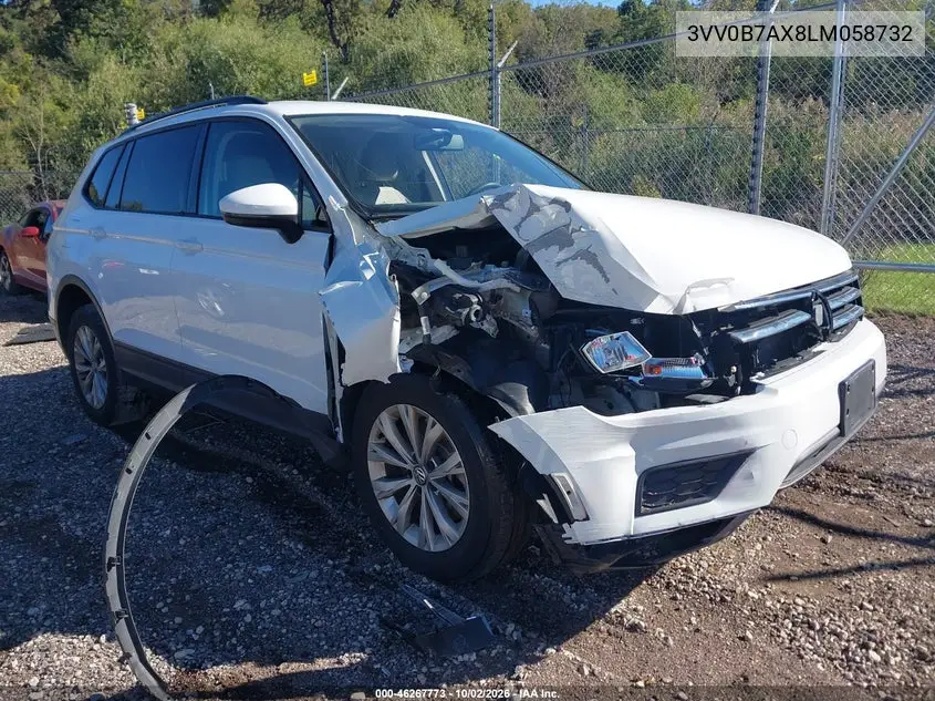 VOLKSWAGEN TIGUAN 2020, VIN 3VV0B7AX8LM058732
