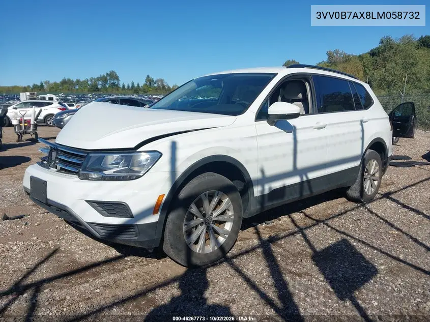 2020 VOLKSWAGEN TIGUAN VIN 3VV0B7AX8LM058732 — фото 2
