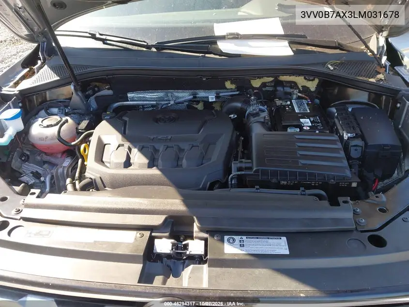 2020 VOLKSWAGEN TIGUAN VIN 3VV0B7AX3LM031678 — фото 10