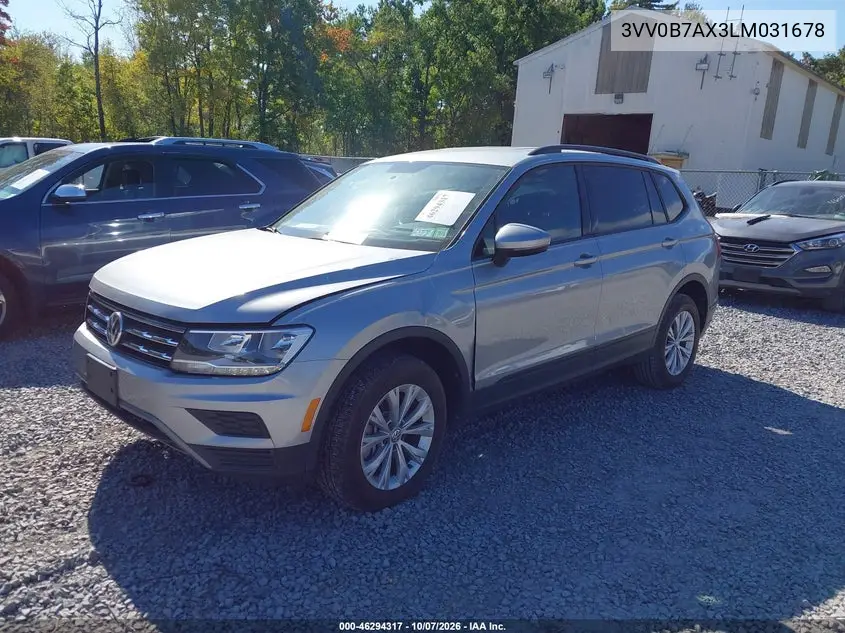 2020 VOLKSWAGEN TIGUAN VIN 3VV0B7AX3LM031678 — фото 2
