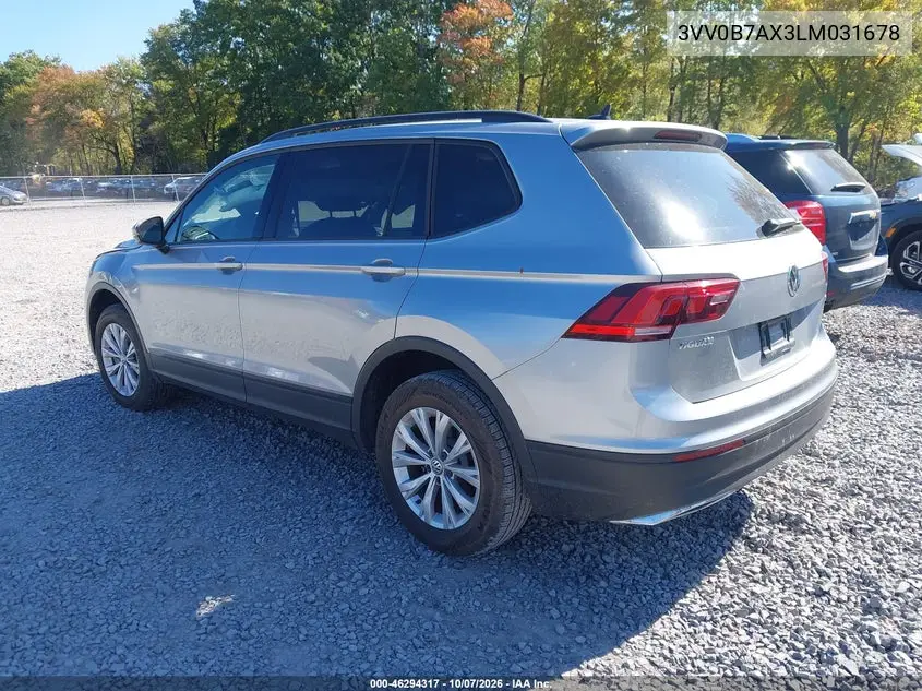 2020 VOLKSWAGEN TIGUAN VIN 3VV0B7AX3LM031678 — фото 3