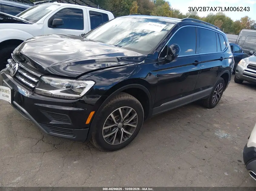 2020 VOLKSWAGEN TIGUAN VIN 3VV2B7AX7LM006243 — фото 2