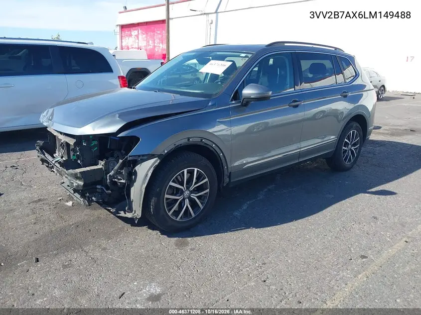 2020 VOLKSWAGEN TIGUAN VIN 3VV2B7AX6LM149488 — фото 2