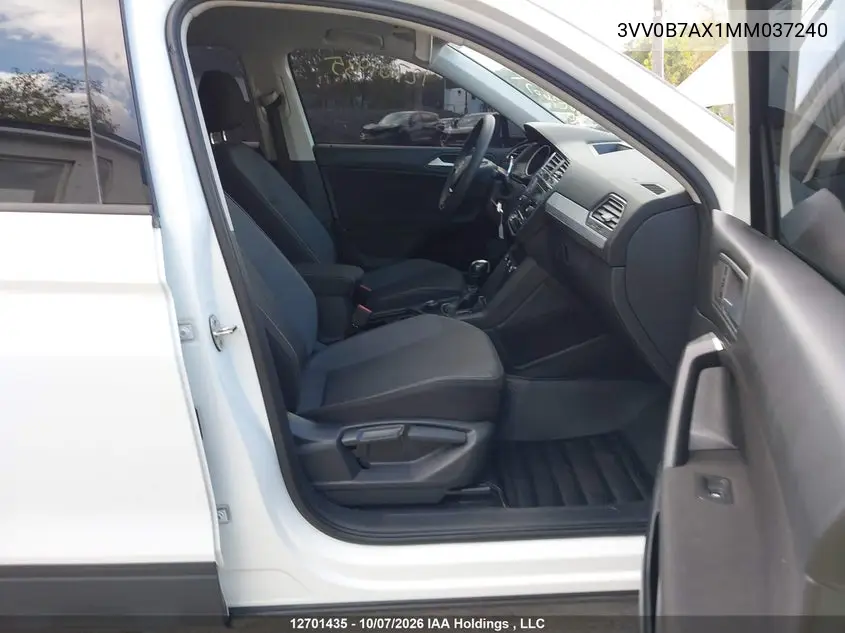 2021 VOLKSWAGEN TIGUAN VIN 3VV0B7AX1MM037240 — фото 5