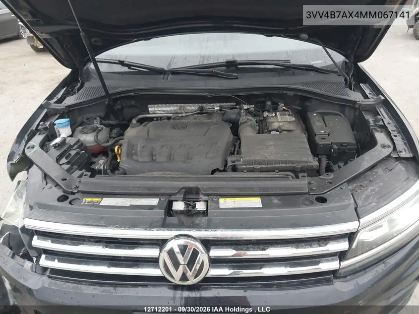 2021 VOLKSWAGEN TIGUAN VIN 3VV4B7AX4MM067141 — фото 10