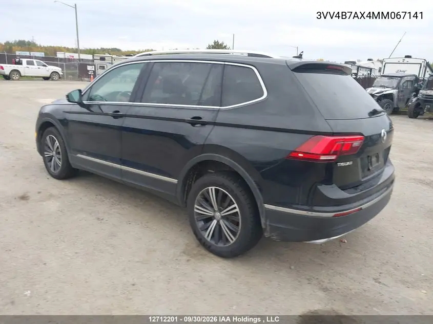 2021 VOLKSWAGEN TIGUAN VIN 3VV4B7AX4MM067141 — фото 3