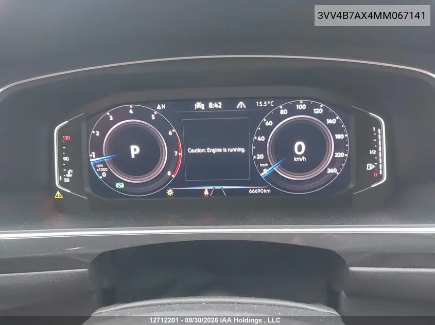 2021 VOLKSWAGEN TIGUAN VIN 3VV4B7AX4MM067141 — фото 7