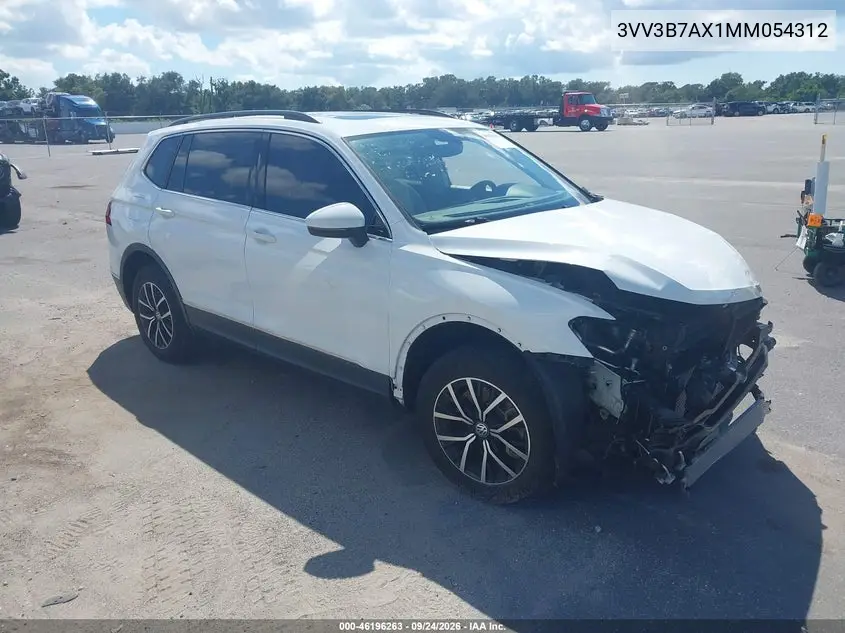 VOLKSWAGEN TIGUAN 2021, VIN 3VV3B7AX1MM054312
