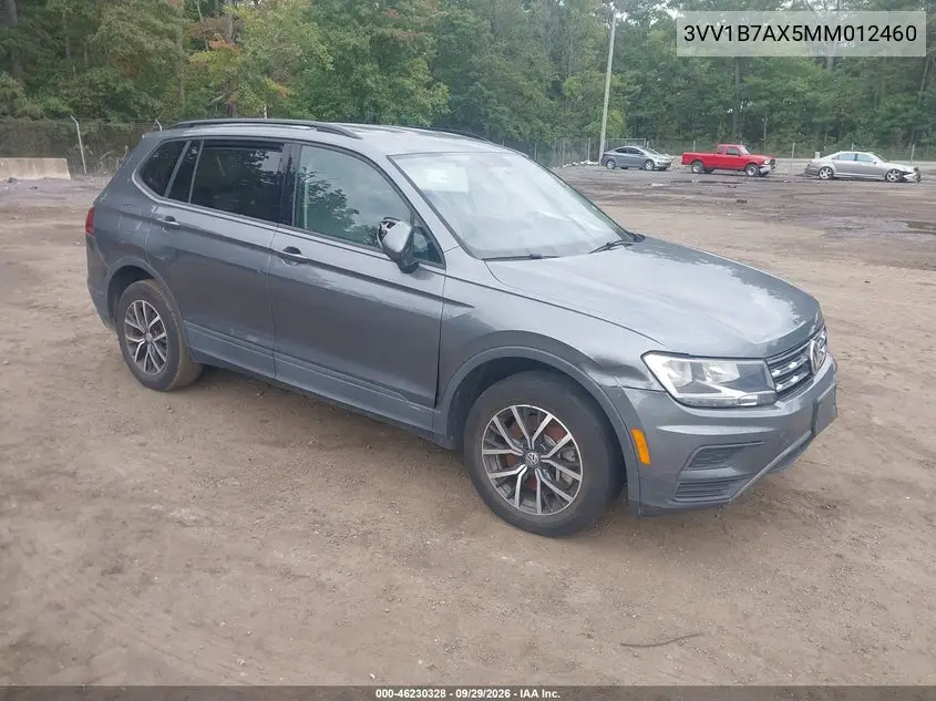 VOLKSWAGEN TIGUAN 2021, VIN 3VV1B7AX5MM012460