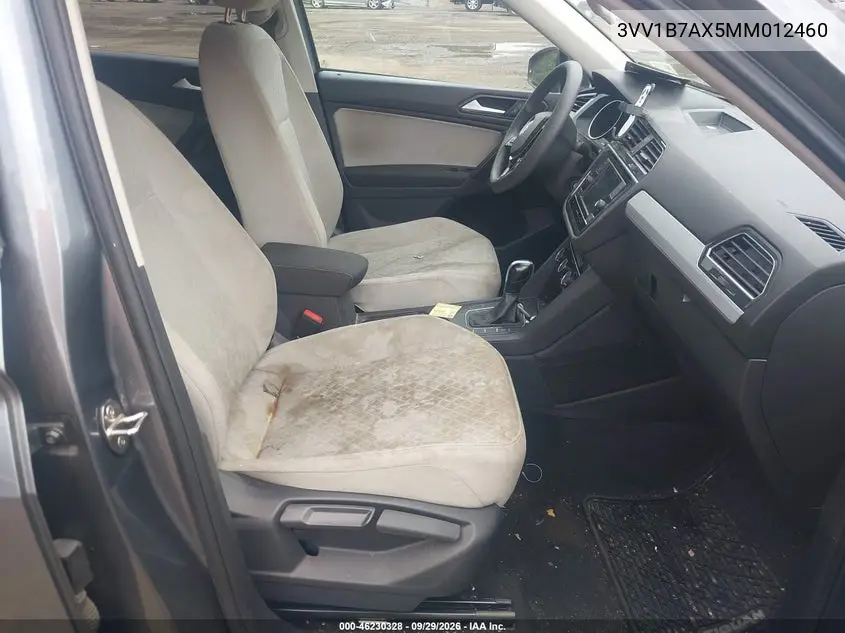 2021 VOLKSWAGEN TIGUAN VIN 3VV1B7AX5MM012460 — фото 5